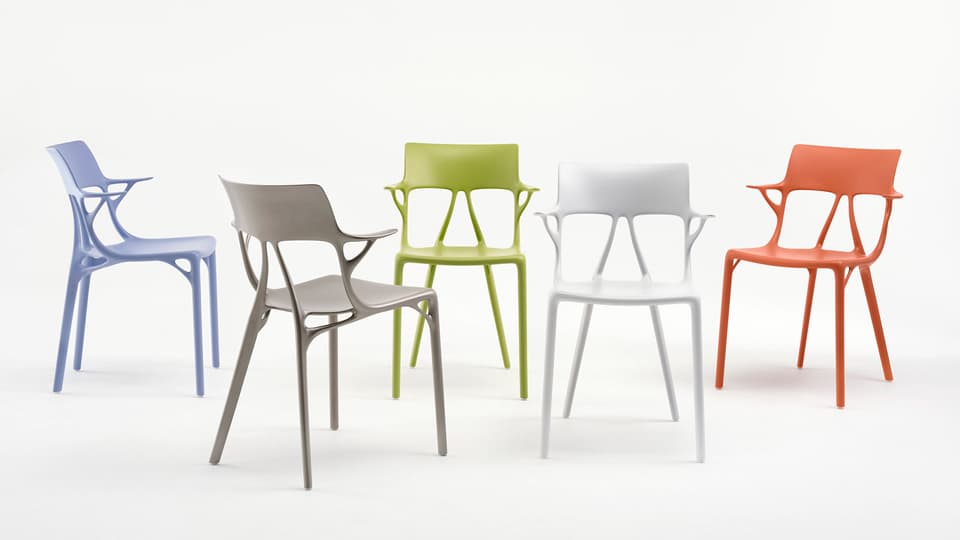 Chair designed by artificial intelligence: project by Philippe Starck and Kartell
