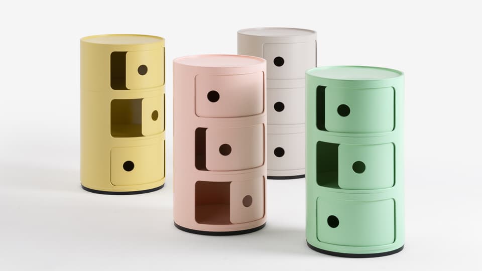 Bioplastic bestseller: Componibili chest of drawers by Kartell