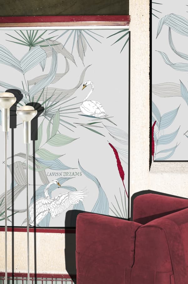 Design Swan by The Elusive Otter, Contemporary Wallpaper Collection